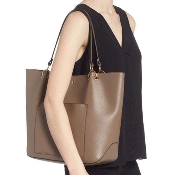 Sole Society Fronto Faux Leather Tote - Picture 1 of 12